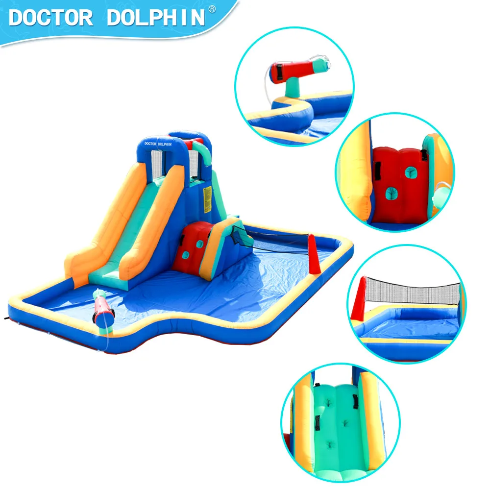 Doctor Dolphin Newly Designed High Quality Outdoor Playground Pool Inflatable Bouncer Kids Commercial Bounce House