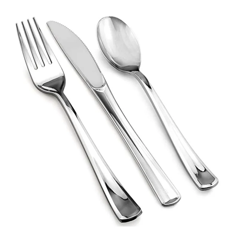 Heavy Duty Bulk Plastic Silverware Set  Disposable Flatware cutlery for party