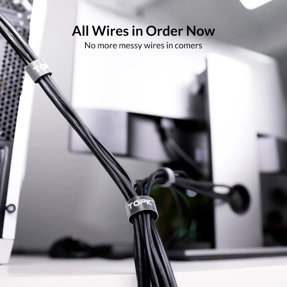 
TOPK J01 Nylon 1M Wire Wrap Storage Travel Electric Cable Wire Organizer Tool 