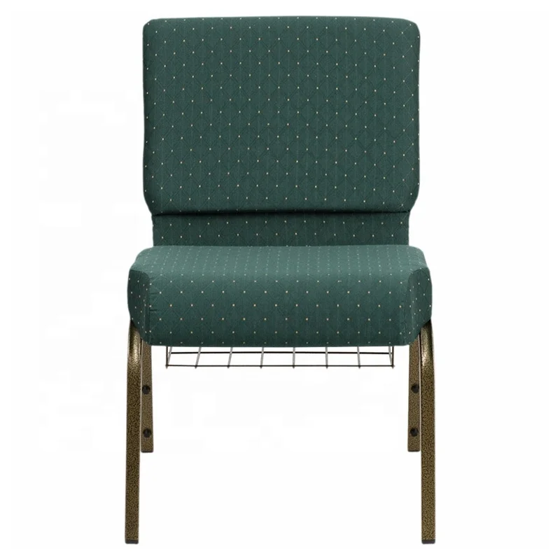 Factory supply stackable Fashionable durable steel tube church chairs for auditorium