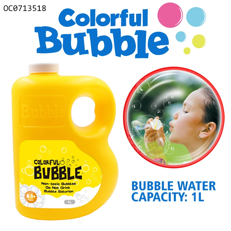 1L bottle non toxic soap liquid bubble water solution kids toys blowing