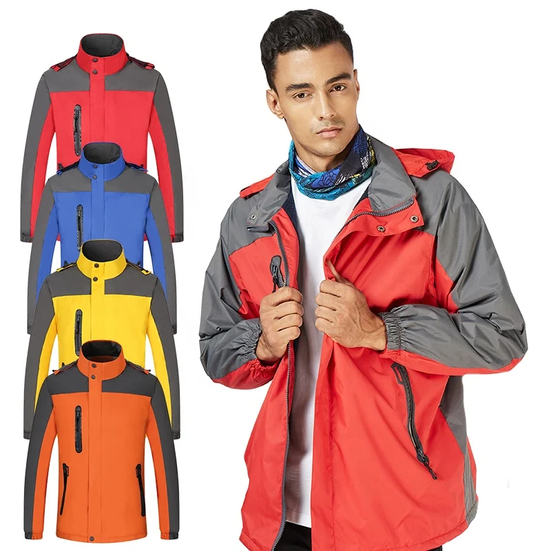 Blank waterproof and windproof outdoor jacket Custom logo waterproof and windproof jacket Unisex jacket