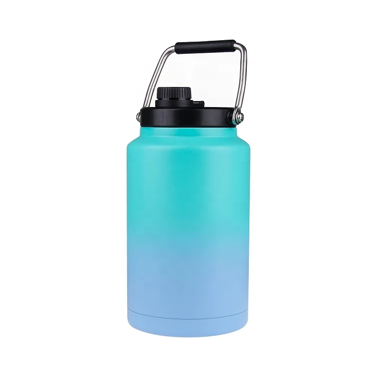 1/2  1 half gallon 64 oz Ounce stainless steel  Vacuum Insulated Large Water Bottle Jug with Handle
