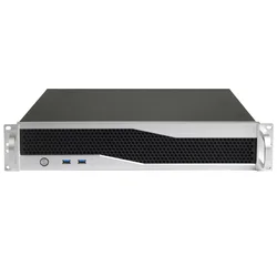 19 Inch Industrial PC Case With Two 8025 Fans 400MM Depth 2U Server Computer Case