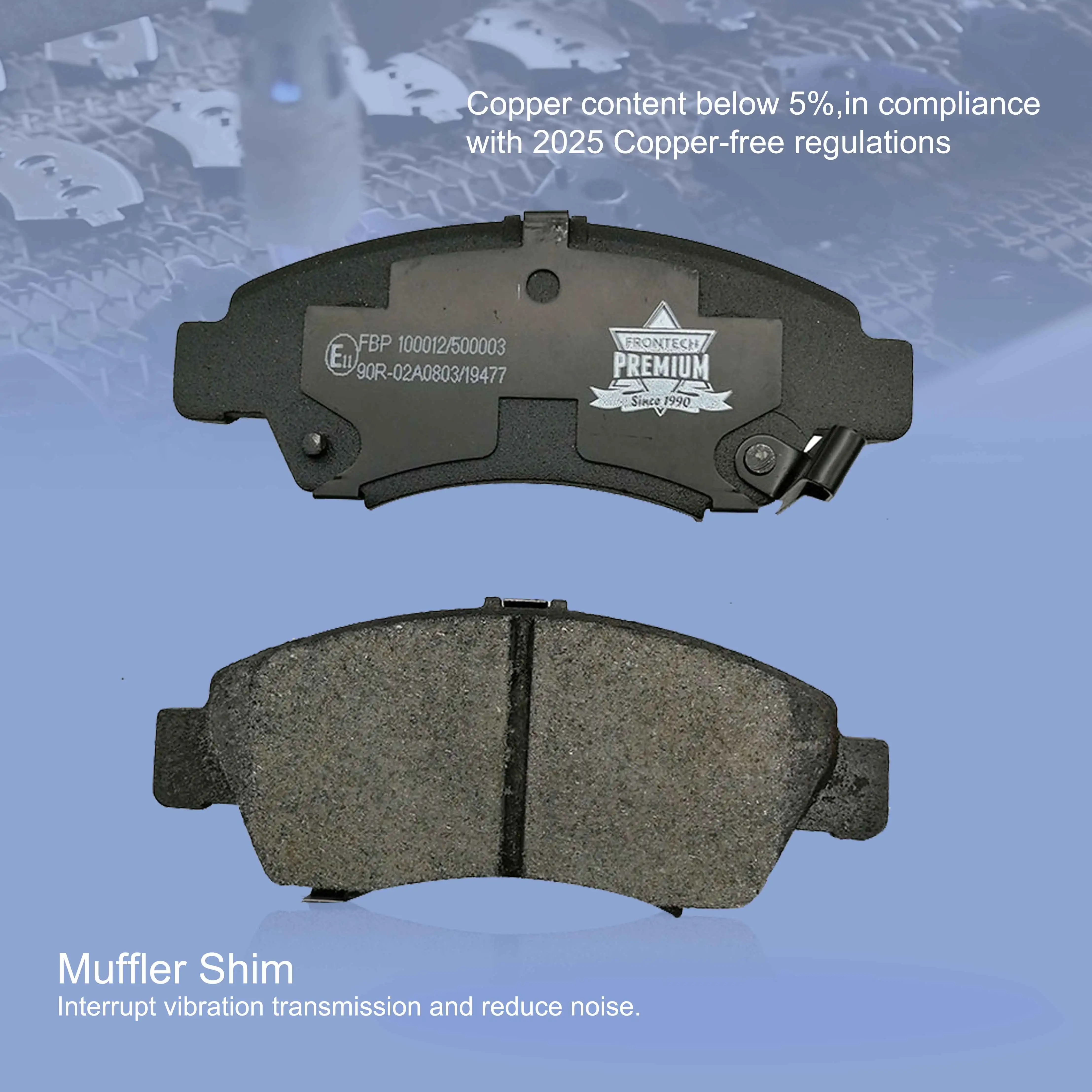 New Ceramic Brake Pads for RAV4 Camry Suda Auto Electric Car Parts Compatible with BMW E85 Disk Break Pads