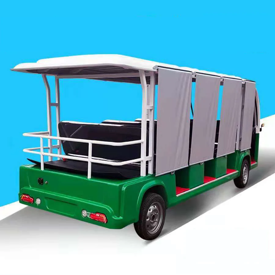 12 Seater Open Type Electric Tourist Car Sightseeing Passenger Bus for sale