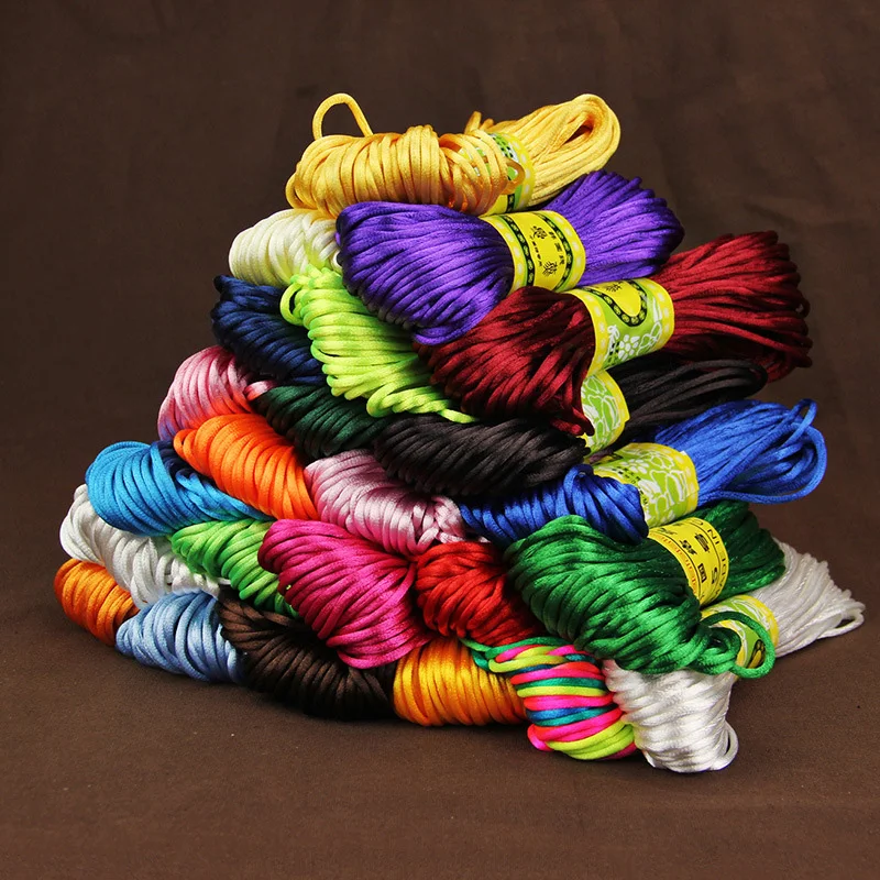 OXGIFT Wholesale multiple colors polyester nylon braided packaging rope 20 meters a bundle