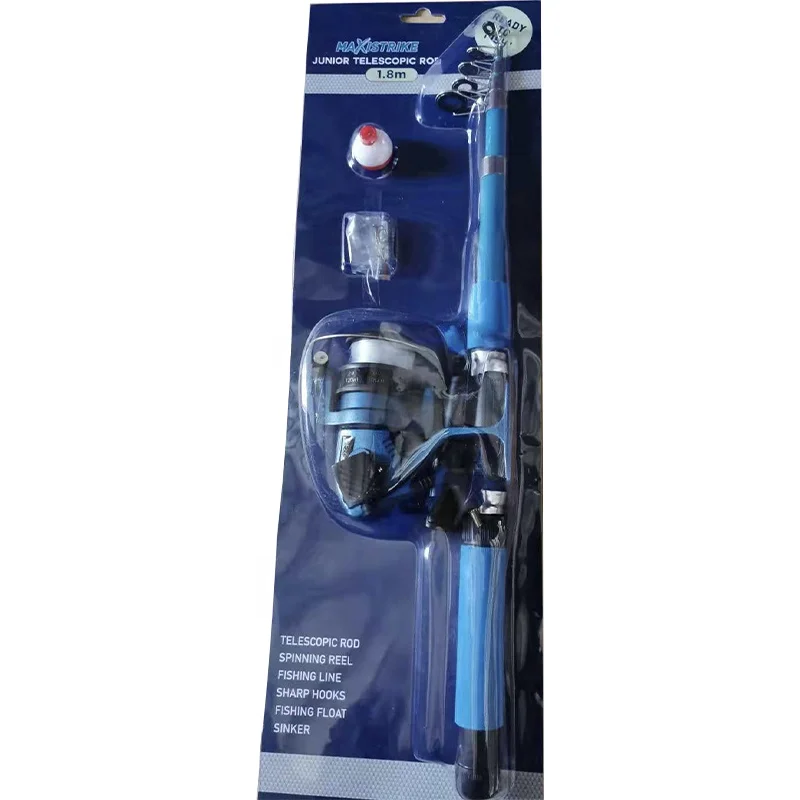 AGITEK Fishing Rod Reel Set Teenager Junior 1.8m Telescopic Fishing Rod Combo With 2000 Size Reel And Float Fishing Accessories