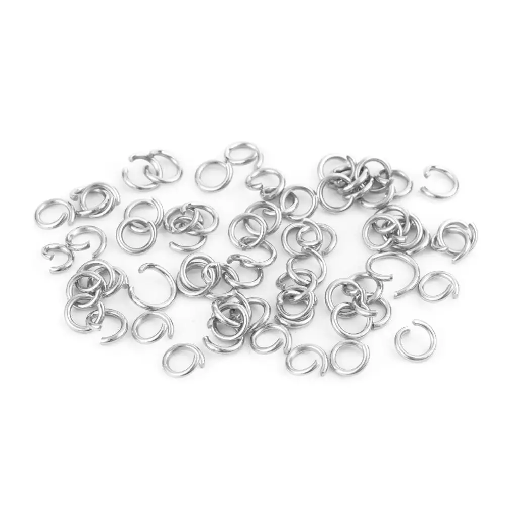 
Hot Selling 200pcs/Bag Gold/Silver Color Stainless Steel Split Single Ring Beaded Material DIY Jewelry Accessories 