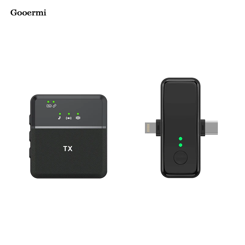 Gooermi SX31 Professional Wireless Lavalier Microphone 2.4G Lapel Recording Mic for Camera Smartphone Tablet