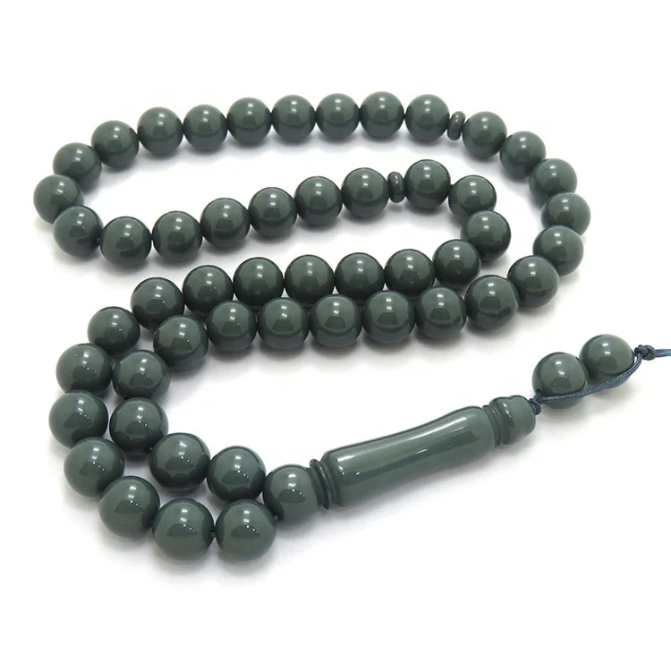 Necklaces Muslim Rosary Chain Bracelet Mate Wholesale Orange Red Resin Amber 10mm Muslim Prayers Beads