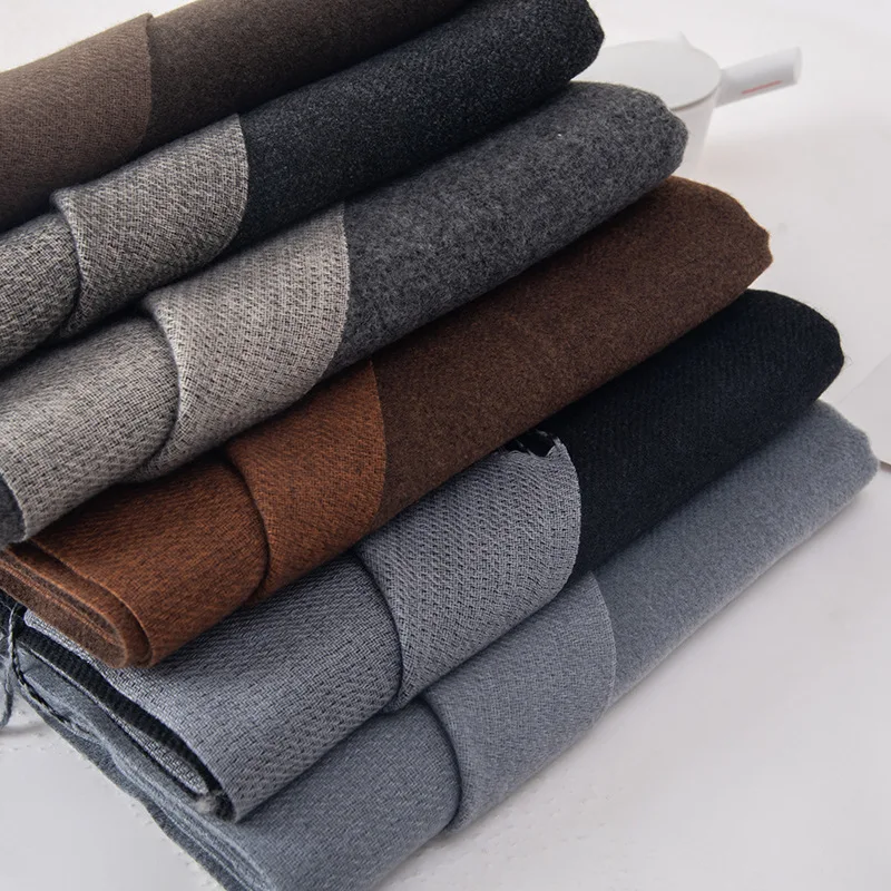 fashion oem custom inner mongolia fine wool silk cashmere cotton plaid knit long stole sjaal scarves for women