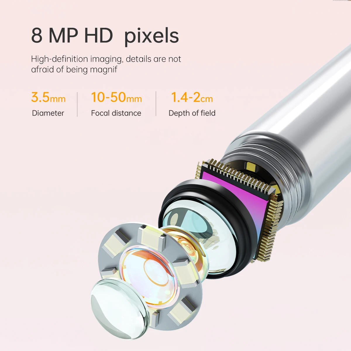 N6 Wifi 8MP HD очиститель для ушей с камерой 4 мм 3-осевое удаление ушной серы удаления смартфона