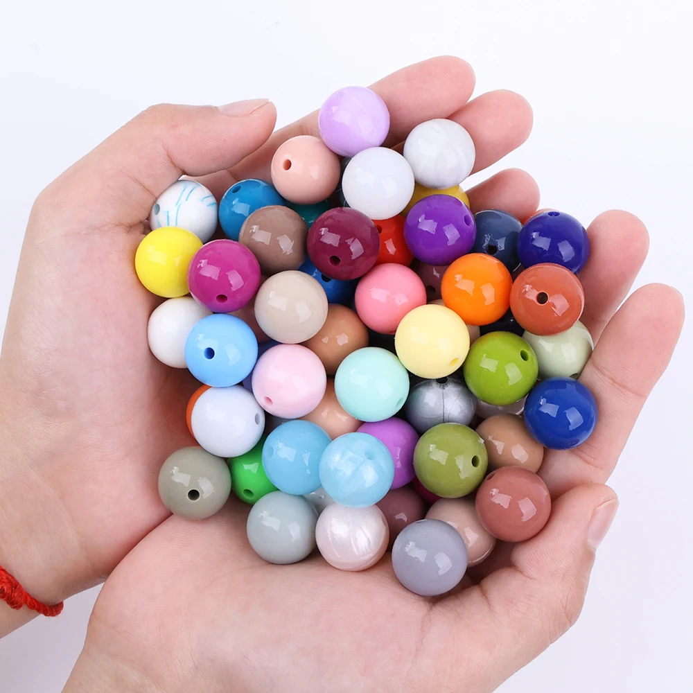 Manufacturer Bpa Free Food Grade Multicolor Soft Baby Teether Chain Beads Oem Liquid Silicone Bead For Bracelet Keychain Making