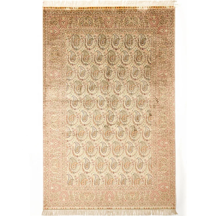 hot selling rugs silk fabric hand made kermpan persian carpet for living room