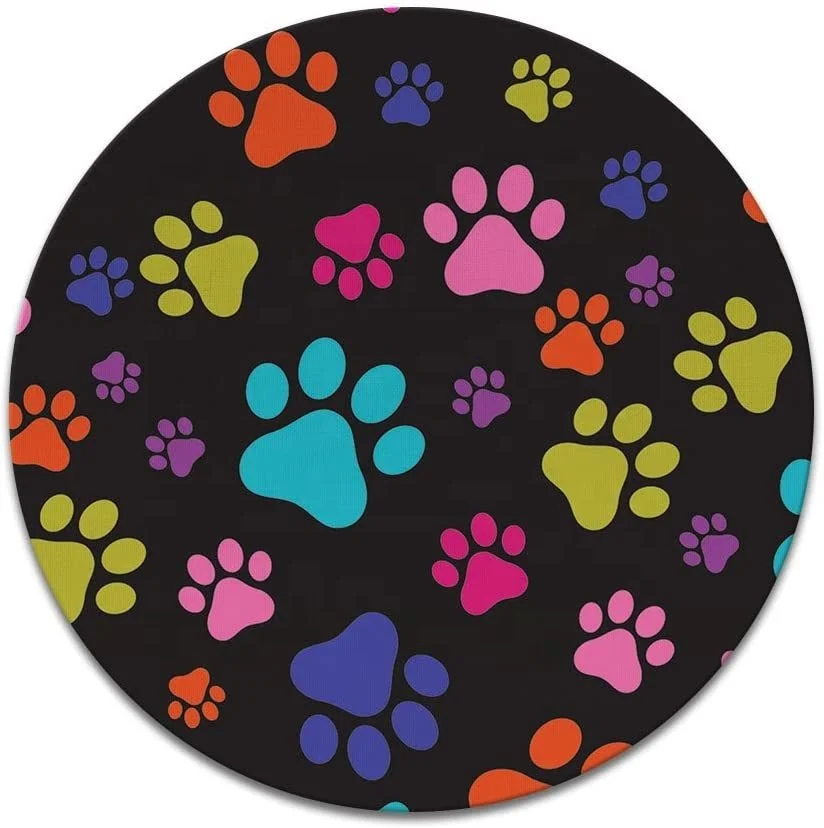 Пользовательский логотип модный стиль Индивидуальный Круглый сшитый край индивидуальный Печатный коврик для мыши