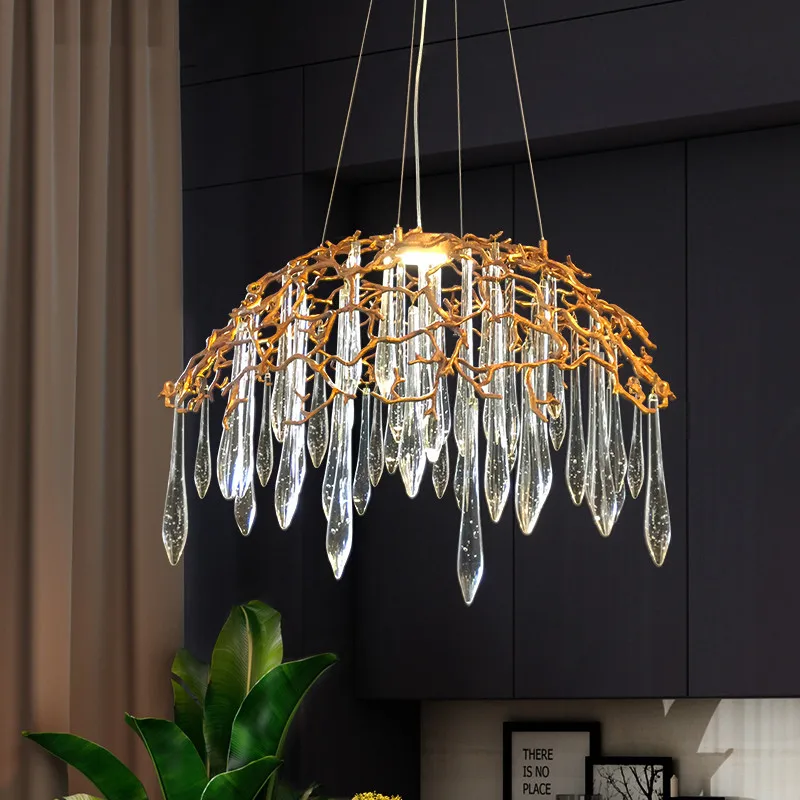 Modern K9 Crystal Customize Ceiling Light Luxury Design Hotel Restaurant Decoration Large Led Chandelier