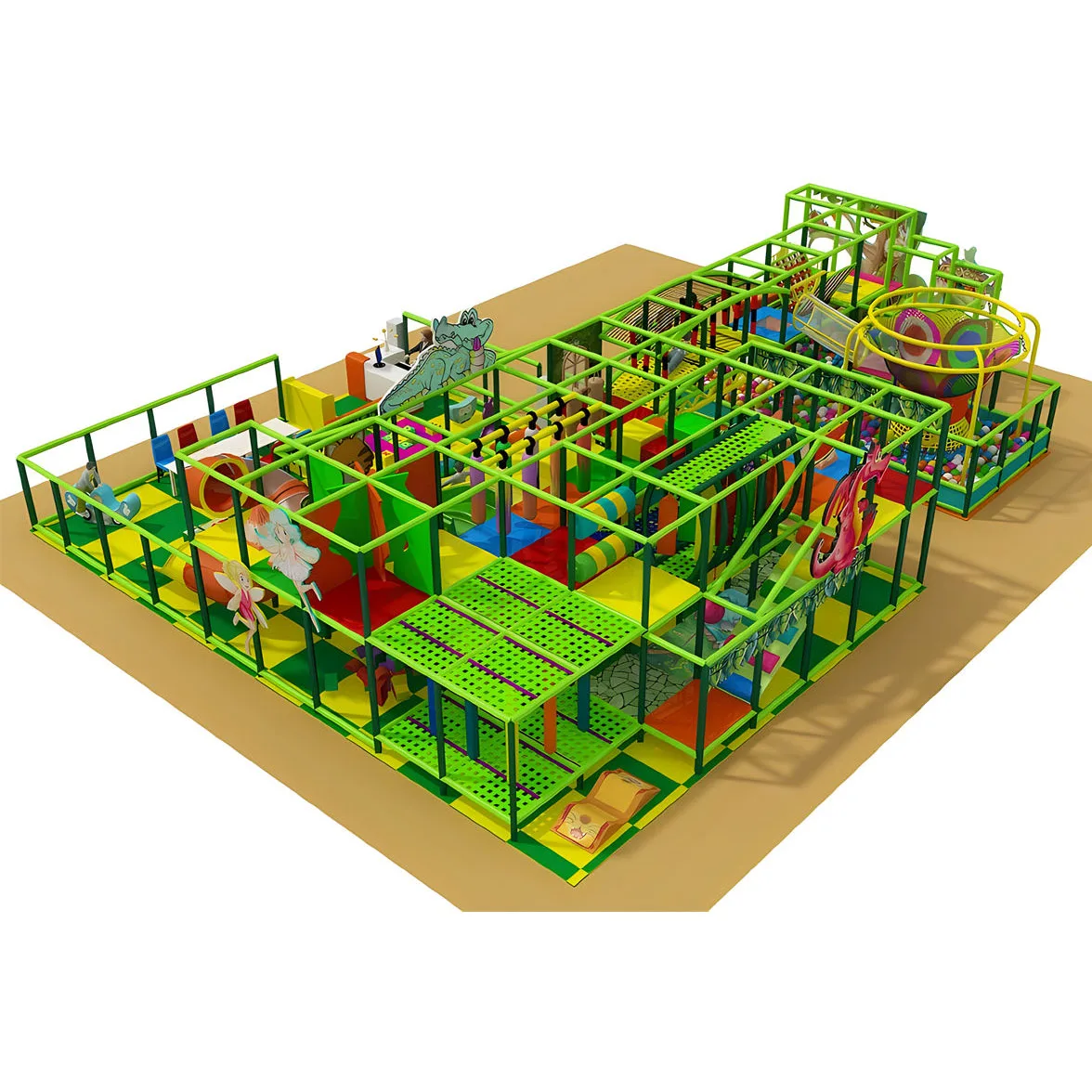 Jungle Theme Kids Play Park Games Indoor Soft Play Playground For Adventure Park