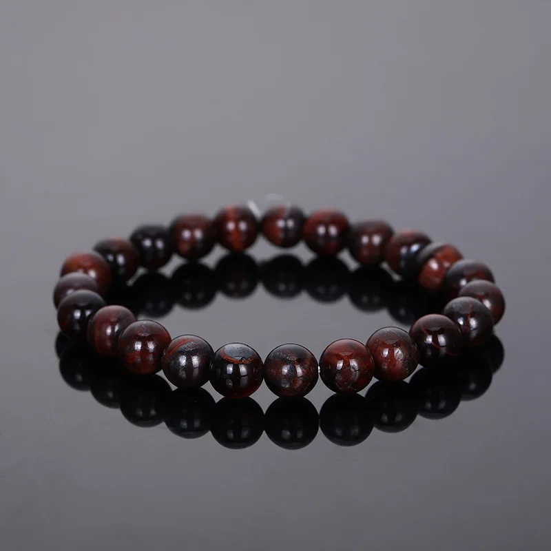 2023 Natural Stone Bracelet Various Materials Round Beads Delicate Black Agate Amethyst Bracelet