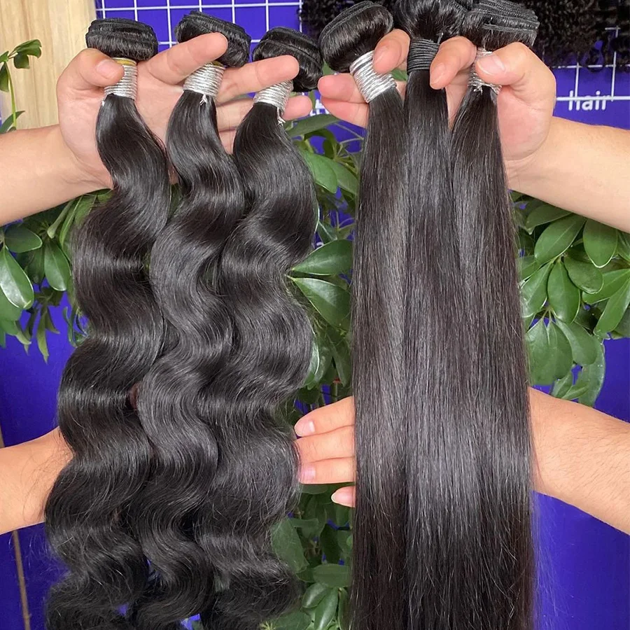 10A Mink Brazilian Hair Raw Virgin Cuticle Aligned Hair Free Sample Virgin Brazilian Human Hair Bundles with Closure DHL MOON