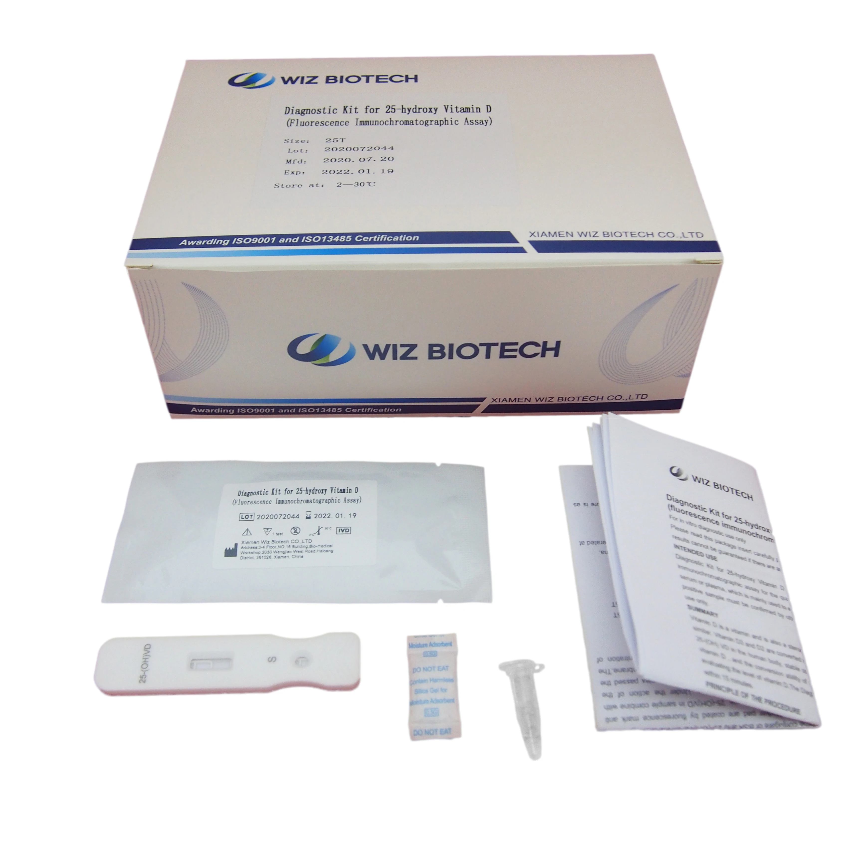 POCT reagent fluorescence Immunochromatographic vitamin D D3 rapid test kit (1600335416045)