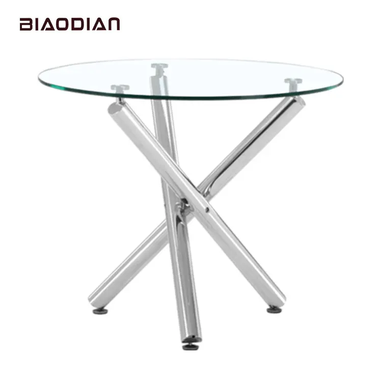  High quality China manufactory dining room 90*90cm tempered round glass top