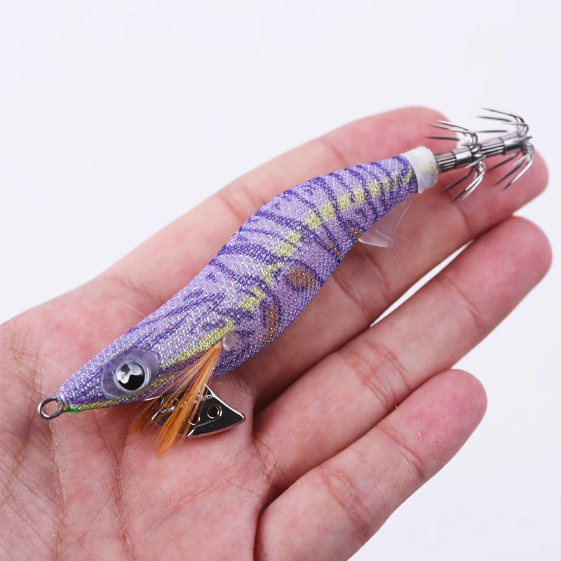 Yozuri mold 2.5# 3.0# 3.5# EGI squid jig wood Shrimp lure Artificial Baits Cuttlefish EGI jig fishing lure