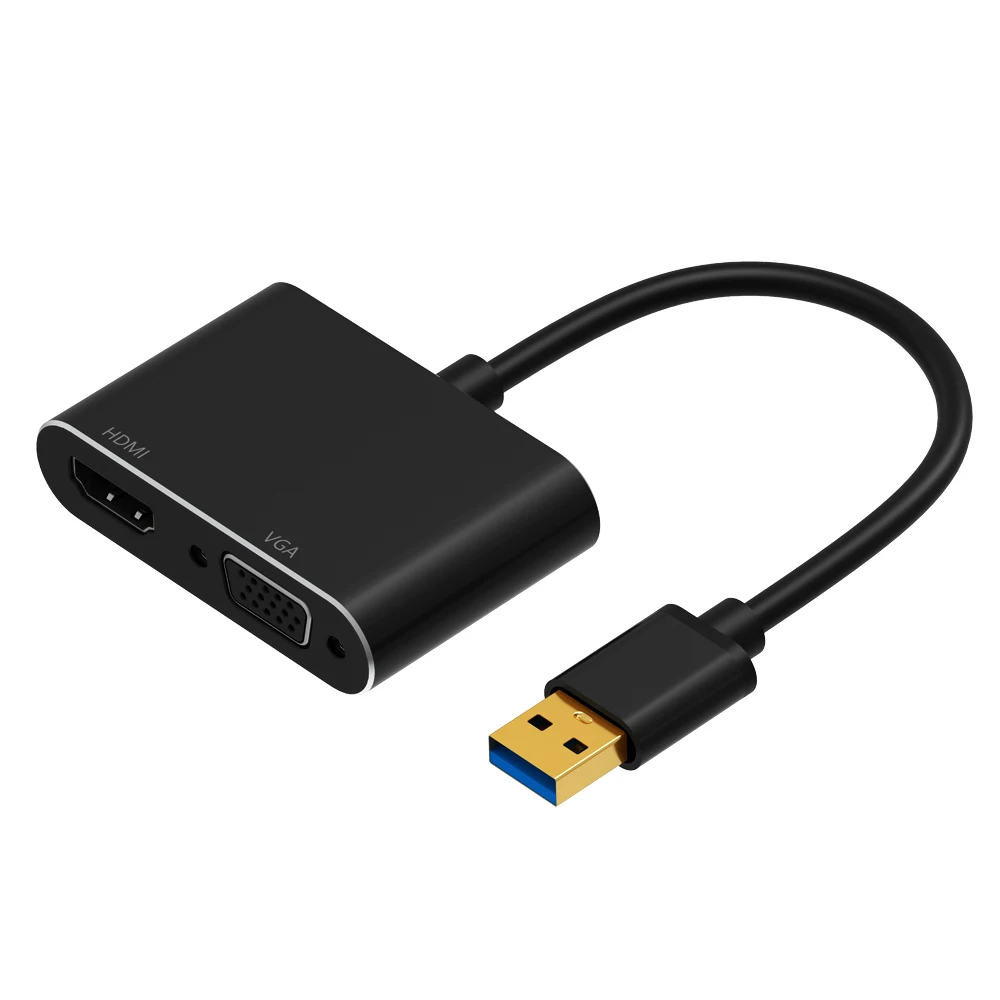 USB 3.0 to HDTV VGA Adapter Compatible with MAC OS 1080P Monitor Display Video OTN-5201B