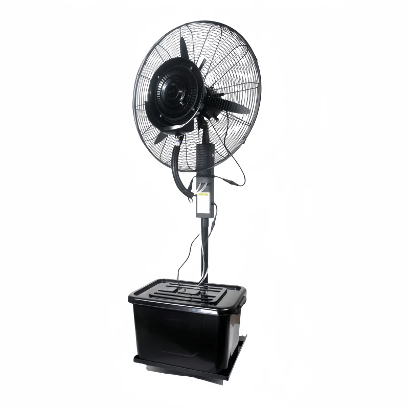 Powerful Copper Metal Motor 42L water tank Heavy Power Style Standing Industrial spray misting fan design
