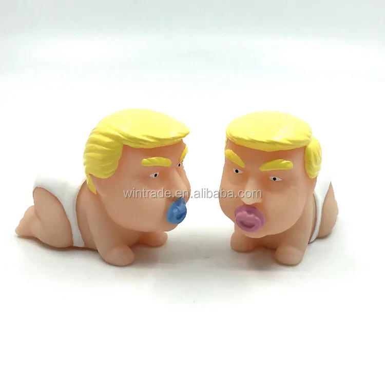 New Squeeze Moving Trump Fun Joke Rubber Walking Toy
