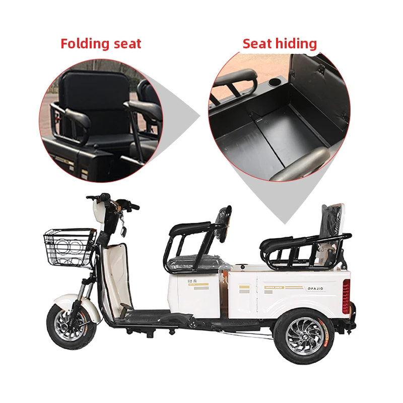 High-Quality Hot Sell Electric Tricycle For Handicapped Professional Manufacturer 48V 500W Electric Delivery Tricycle
