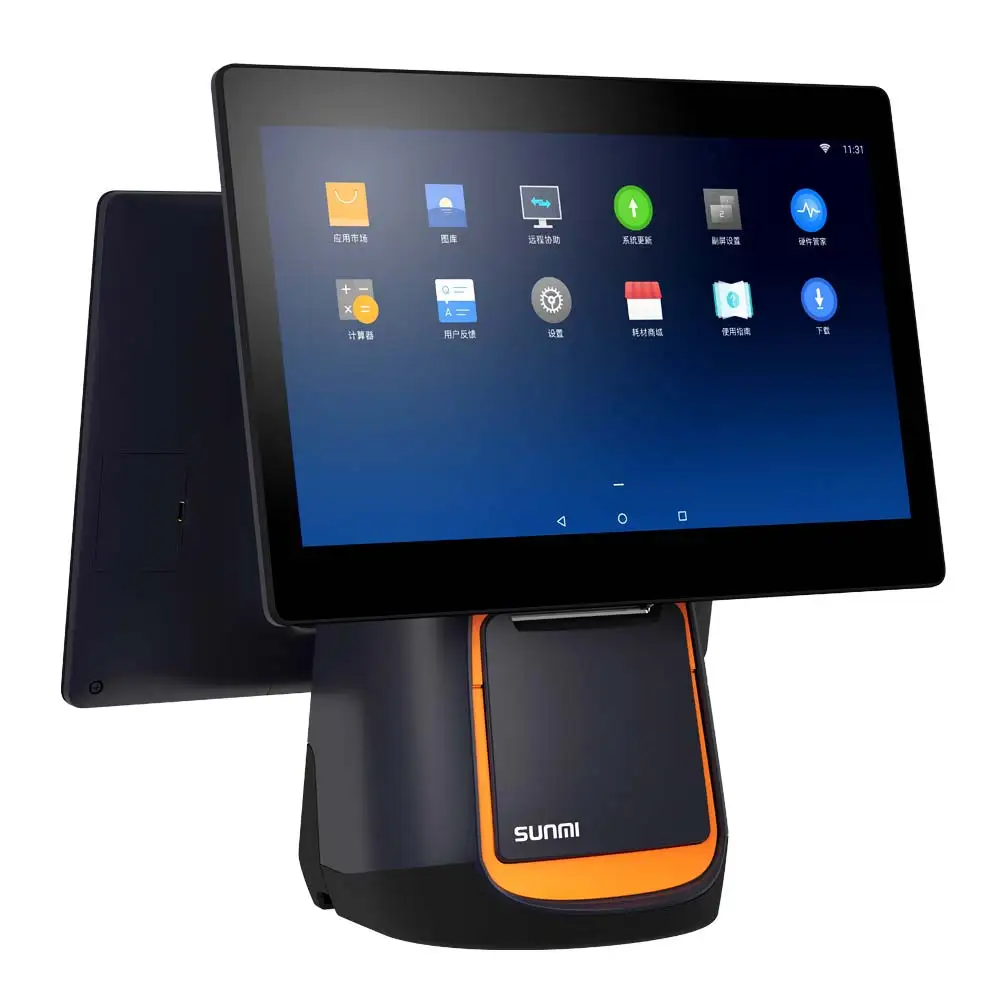  Кассовый аппарат SUNMI T2 15 6 дюйма с двойным сенсорным ЖК-экраном кассовый для казино ПК POS-терминал