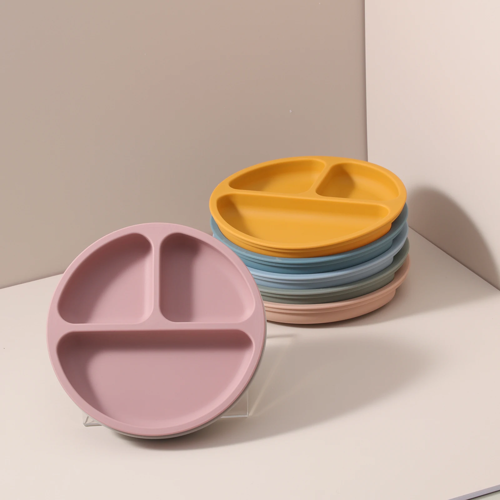 New baby silicone Plate for kids Suction Cartoon Children Dishes Feeding Toddler Training Tableware Waterproof Training Plate