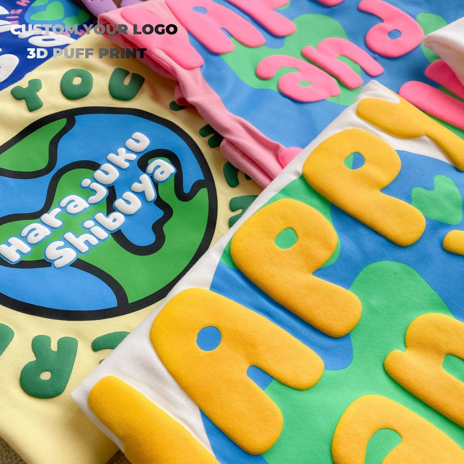 Custom 3D Puff Printed Plain t shirt High Quality Blank 240 GSM 100% heavy cotton Unisex oversize screen printing Men T Shirt