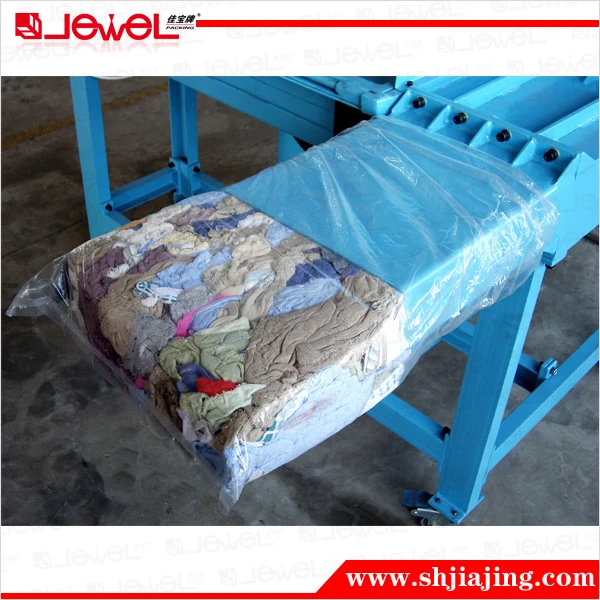Cotton wiping rags 10kg bales compress package machine