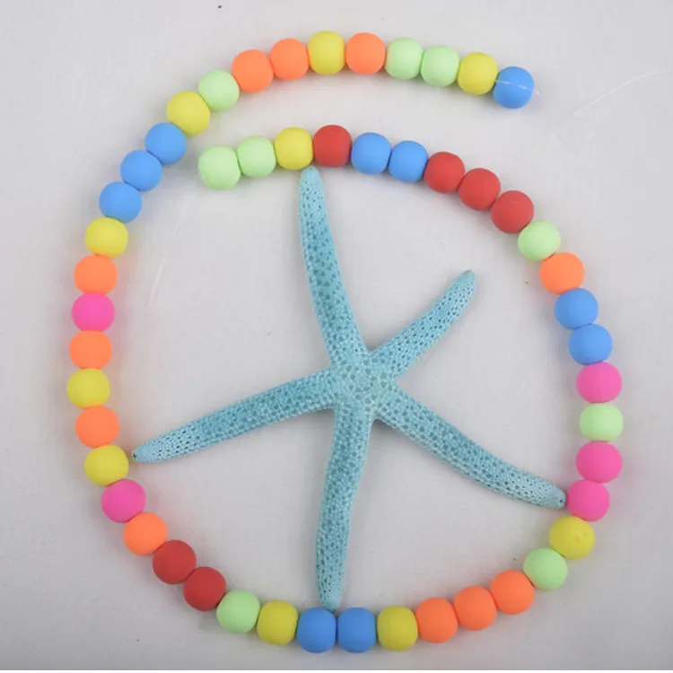 
Wholesale DIY Kids Polymer Clay Beads Multi Colour Round 8mm Soft Clay Strand Beads Bracelet Loose Beads For Handmade Jewelry 