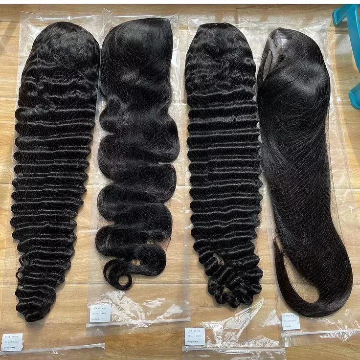 Wholesale 12A Cuticle Aligned Raw Brazilian Human Hair Wigs 13x4 Lace Front Wig for Black Women HD Full Lace Frontal Wig