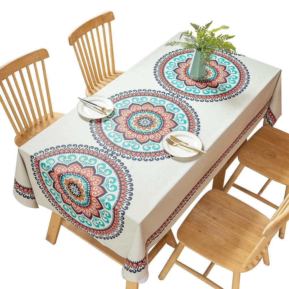National style design waterproof Oilproof pvc table cloth plastic printed vinyl table cloth rolls