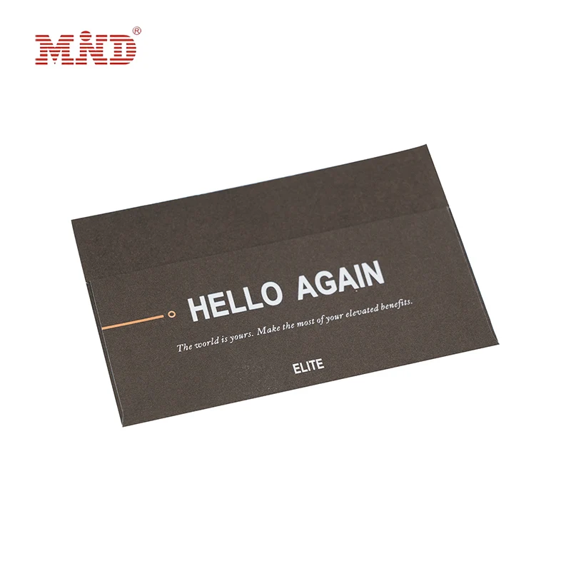 New Trendy Customized Material Logo Various Printed Card Holder Hotel Card Sleeve Offset Printing Coated Paper MIND 1000pcs