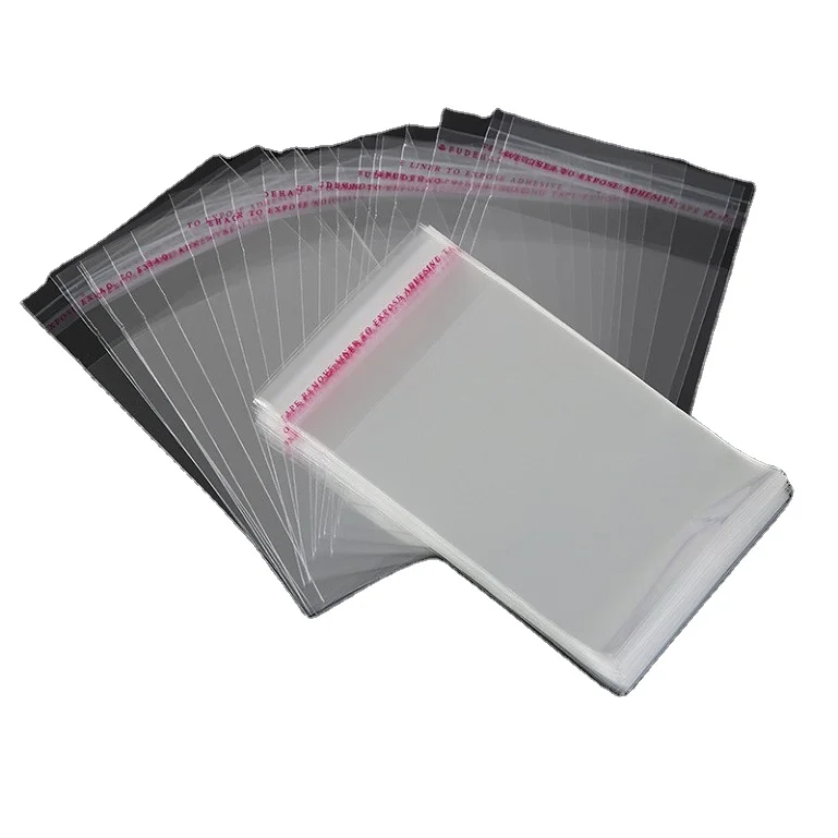 Xiahong factory recycled material transparent bopp cellophane bags with square opp cpp bag bottom