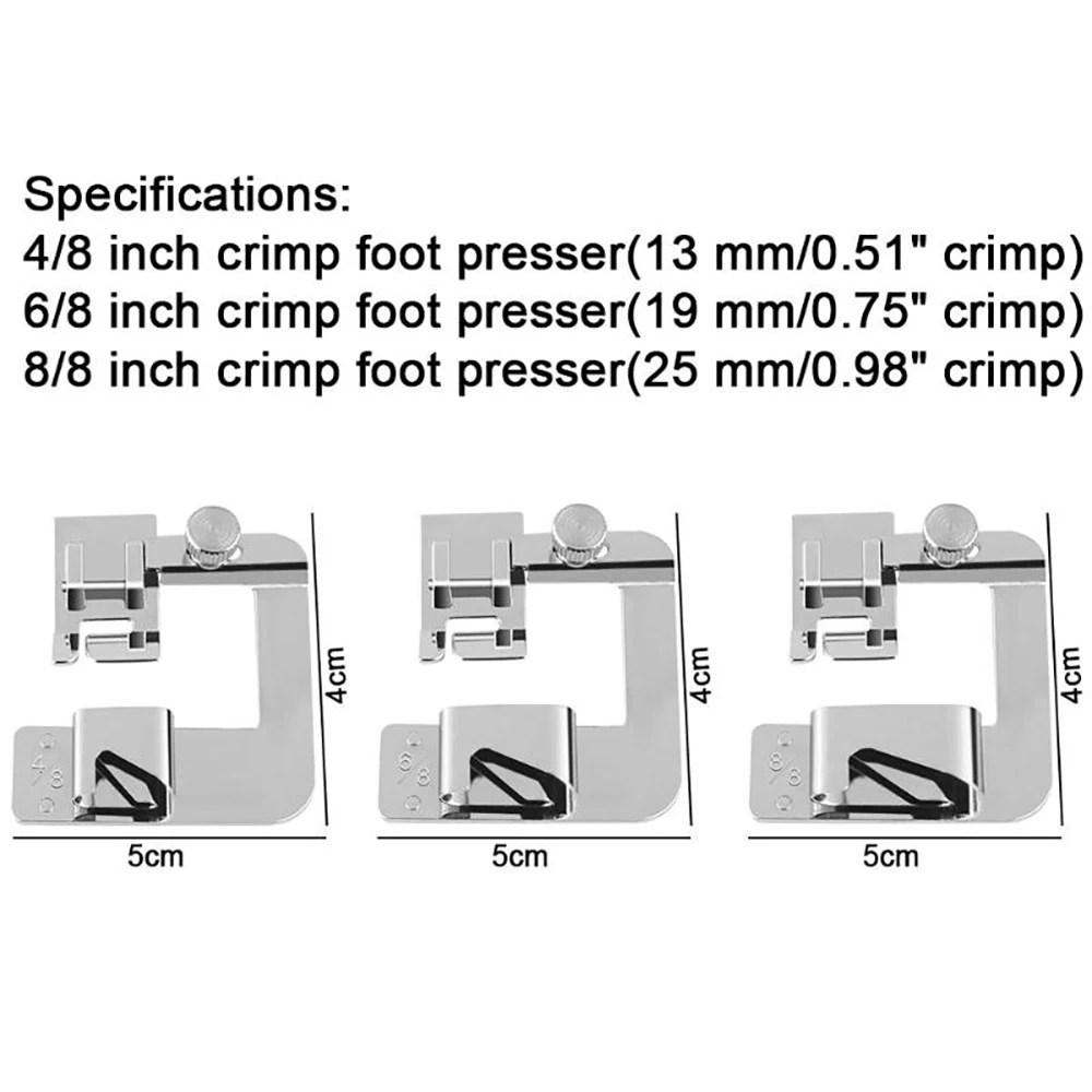 6/8 Wide Rolled Hem Pressure Foot Sewing Machine Presser Foot Hemmer Foot Set Low Shank Sewing Machine