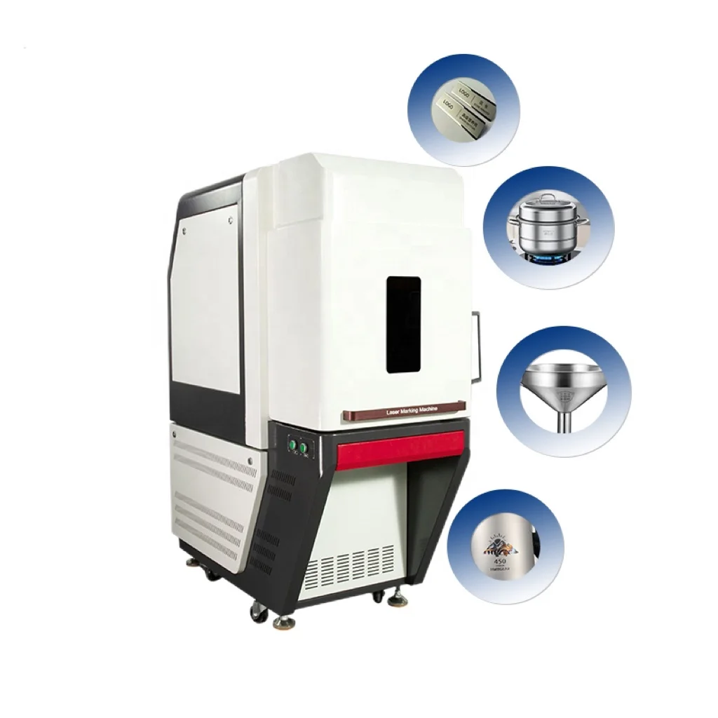 Factory Price Large Closed Jewelry Laser Engraver 50W Fiber Laser Machine For Writing On Rings Bracelet Or Pendants