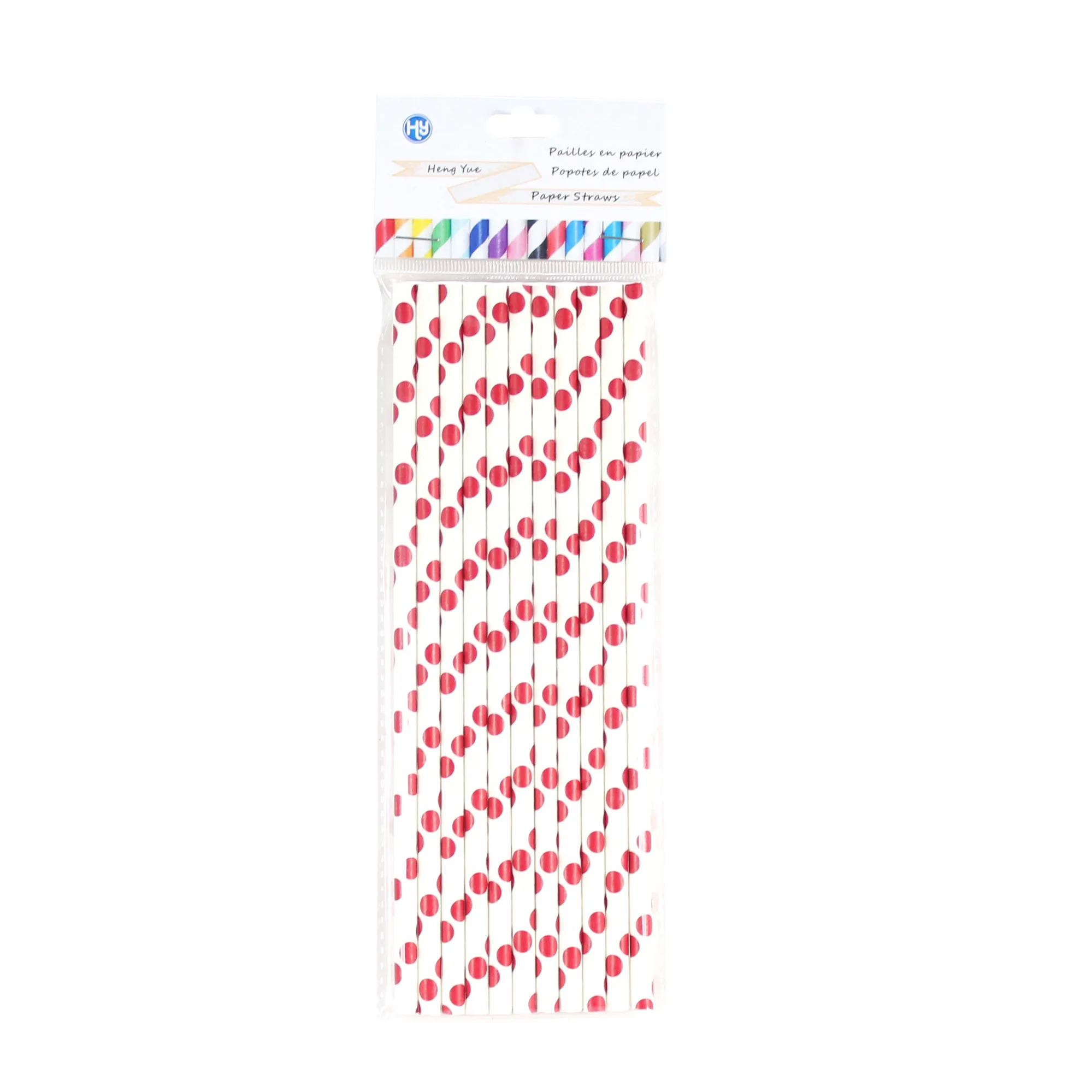100pcs/bag Custom Your Brand Logo Bright Printing Striped Paper Straw For Wedding Decoration