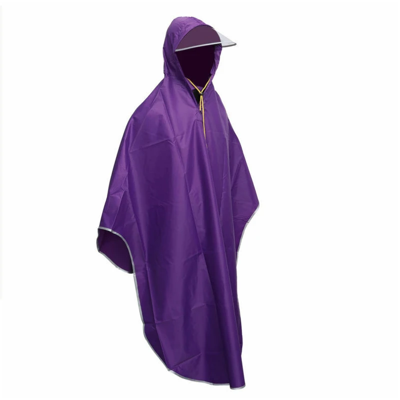 Custom logo Foldable 100% polyester backing water-resistant breathable  motorcycle rain poncho in black