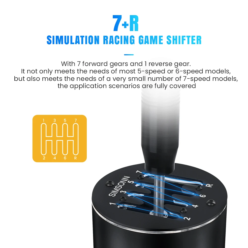 SIMSONN Brand New black round shape design Sim Racing Shifter H H Shifter Sim Racing Sim Racing H Shifter With High Quality