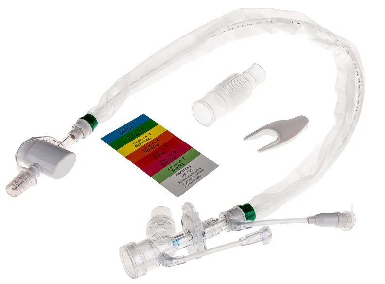 Medical  Closed suction System Single Lumen  72H Double Swivel Elow & Push Switch  Closed Suction Catheter
