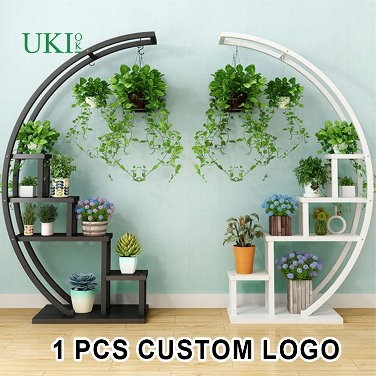 New arrival Semicircle Flower Display Stand Multi-Layer House Decoration Indoor Floor Plant Stand
