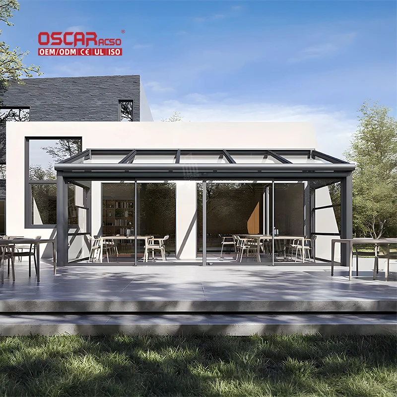 Aluminum Alloy Sunroom Diy Kit Glass Greenhouse for Garden Patio Backyard Customizable in the Uk by Factory