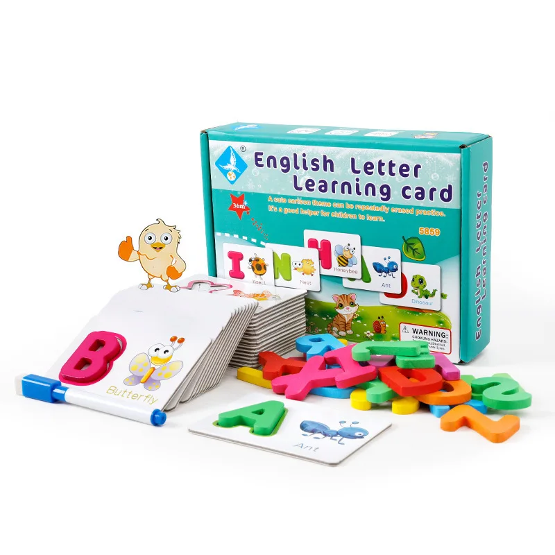 
Preschool Educational Montessori Toys for Toddlers Kids including Alphabet and Number Flash Cards Wooden Jigsaw Puzzle 