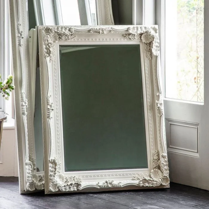 HOME Luxury Beveled Full Length Mirror Wood Frame Decorative Mosaic Shabby Chic Ornate Louise Wedding Wall Floor Mirrors